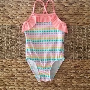 Girls Multicolored One Piece Swimsuit